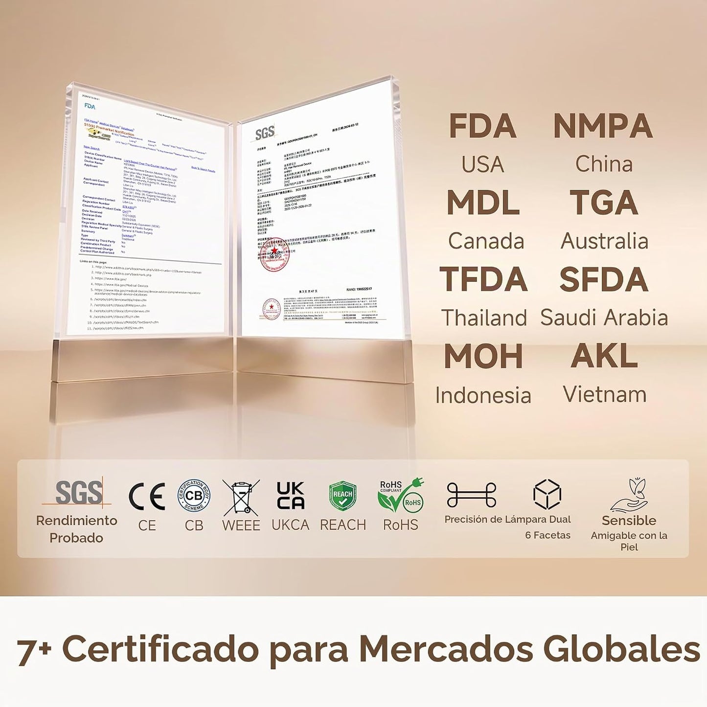 Dreame Astra - Dispositivo de depilación IPL con salida de doble lá...