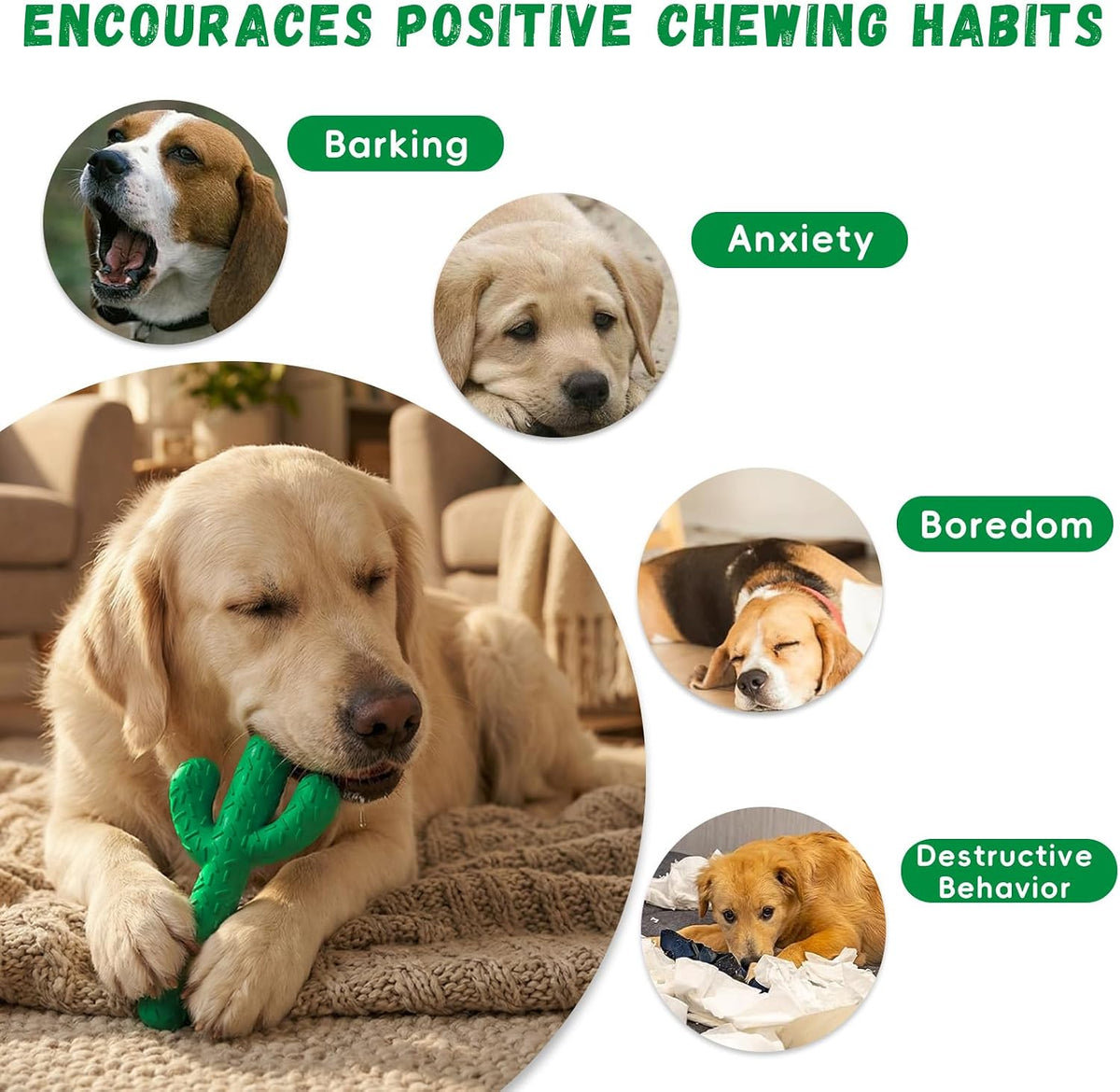 MewaJump Juguetes masticables para perros, juguetes de goma durader...
