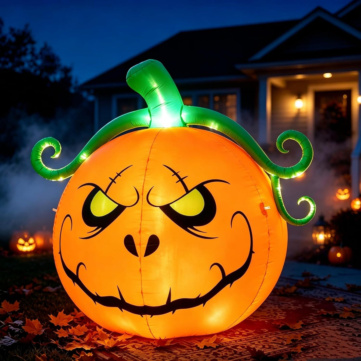 Toiyjofe Decoración de patio de calabaza inflables de Halloween de...