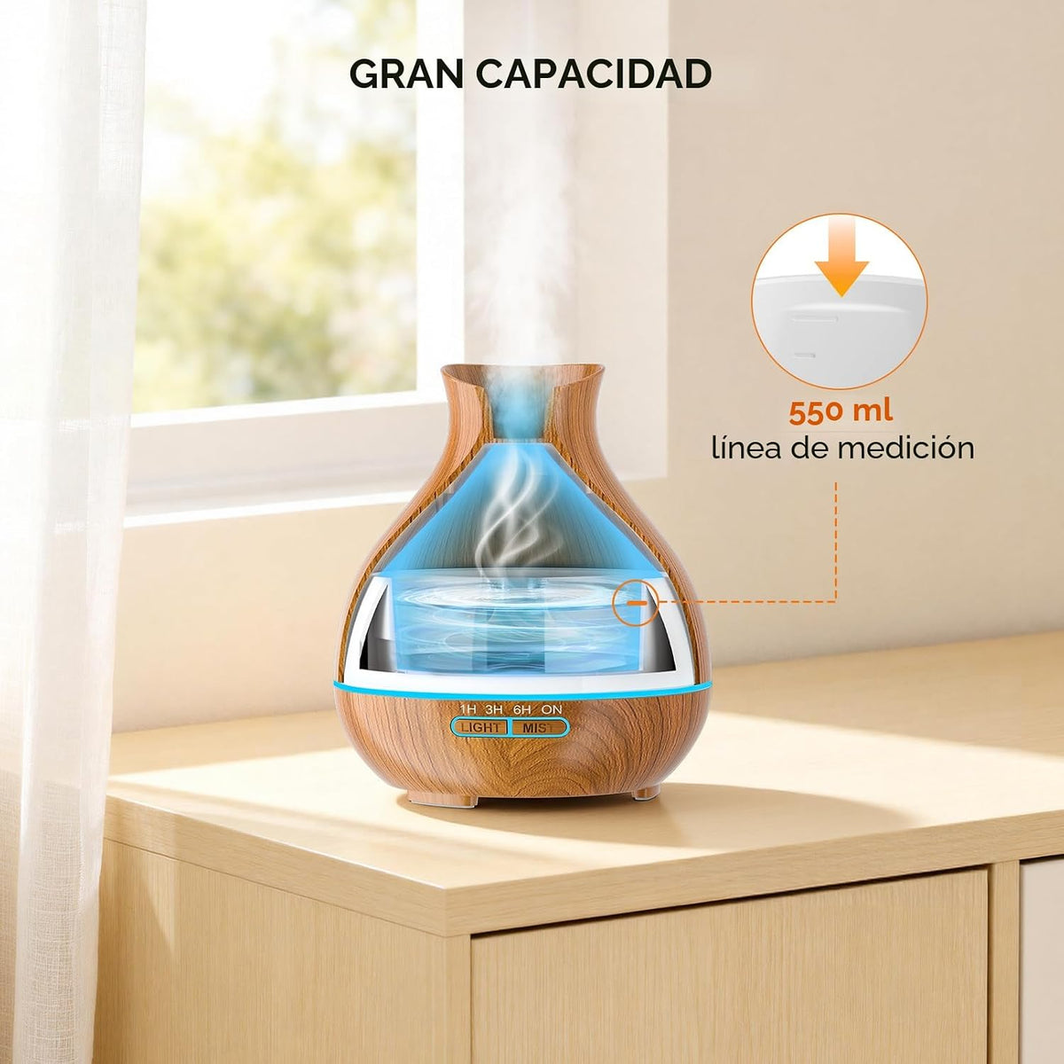 BZseed Difusor de aceite esencial de aromaterapia, 2 unidades de hu...