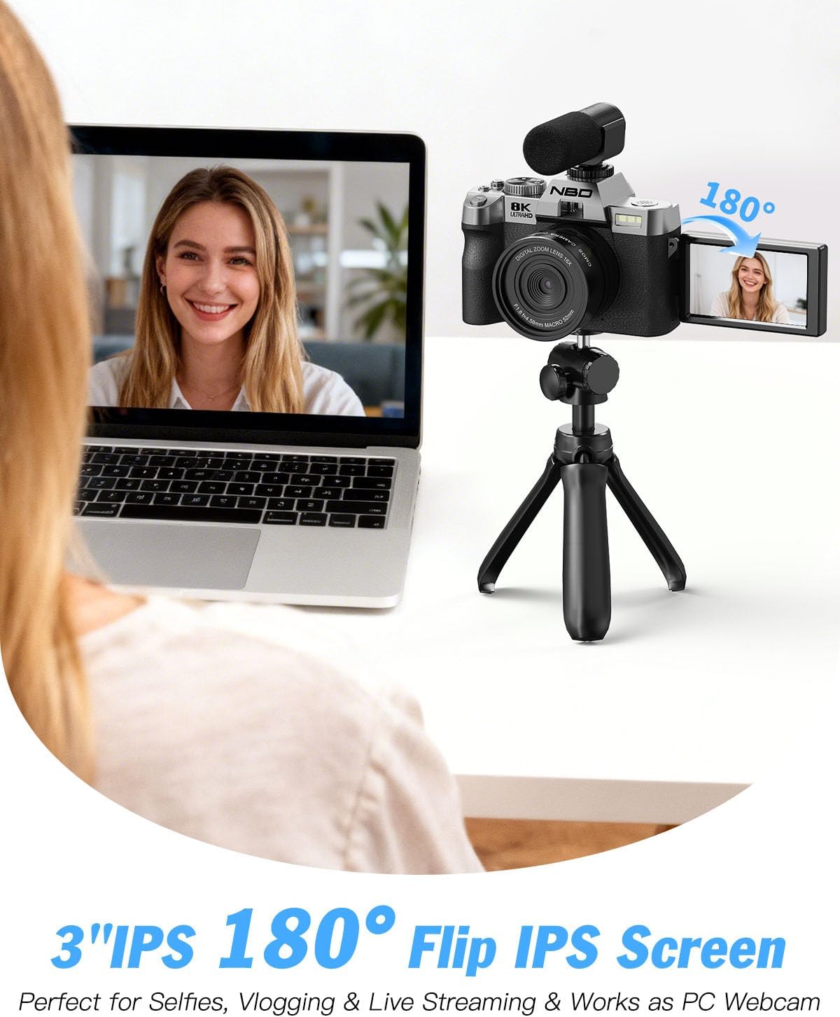 Cámaras digitales de 8K 64MP para fotografía, zoom 16X, 3 filtros d...