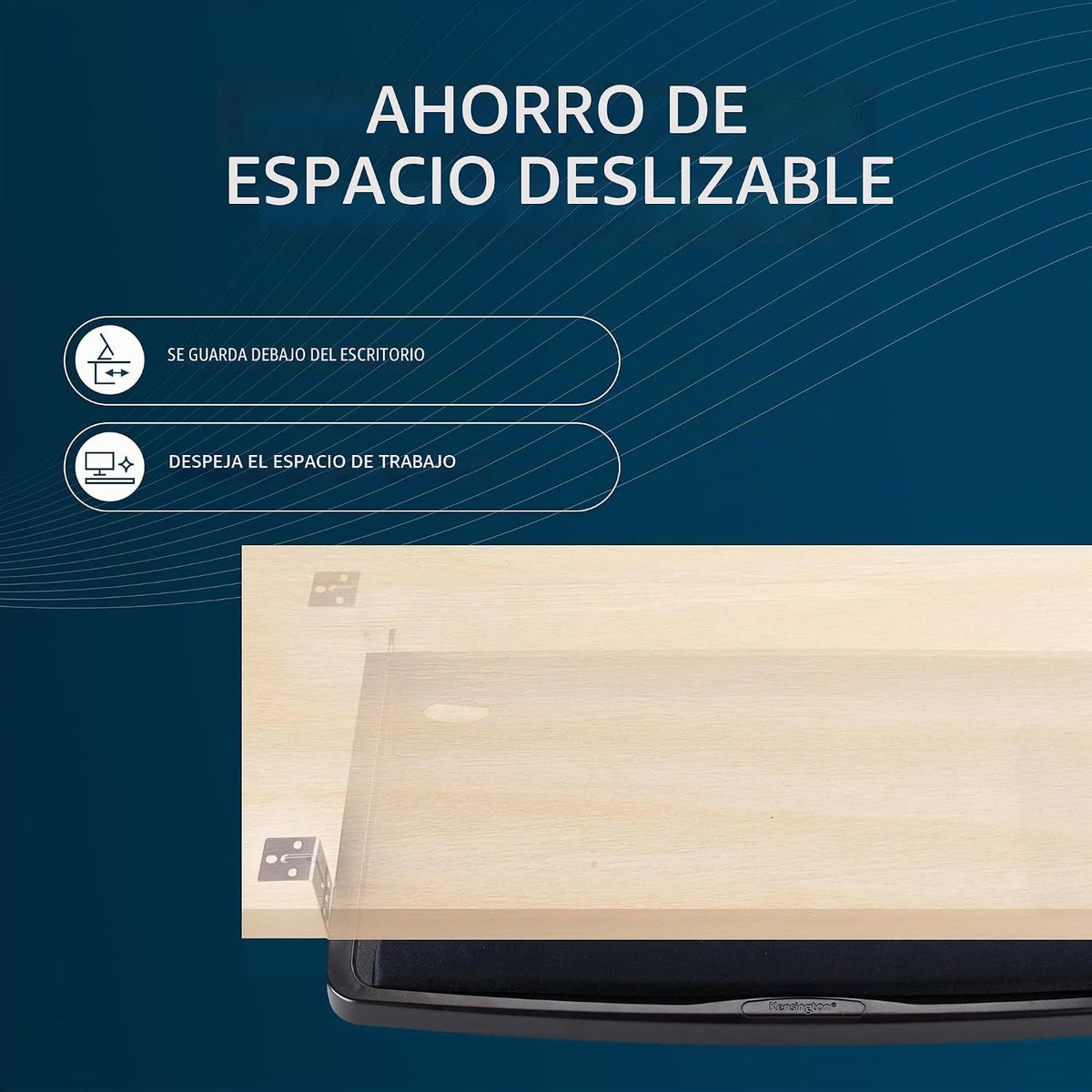 Kensington SmartFit - Bandeja para teclado debajo del escritorio, c...