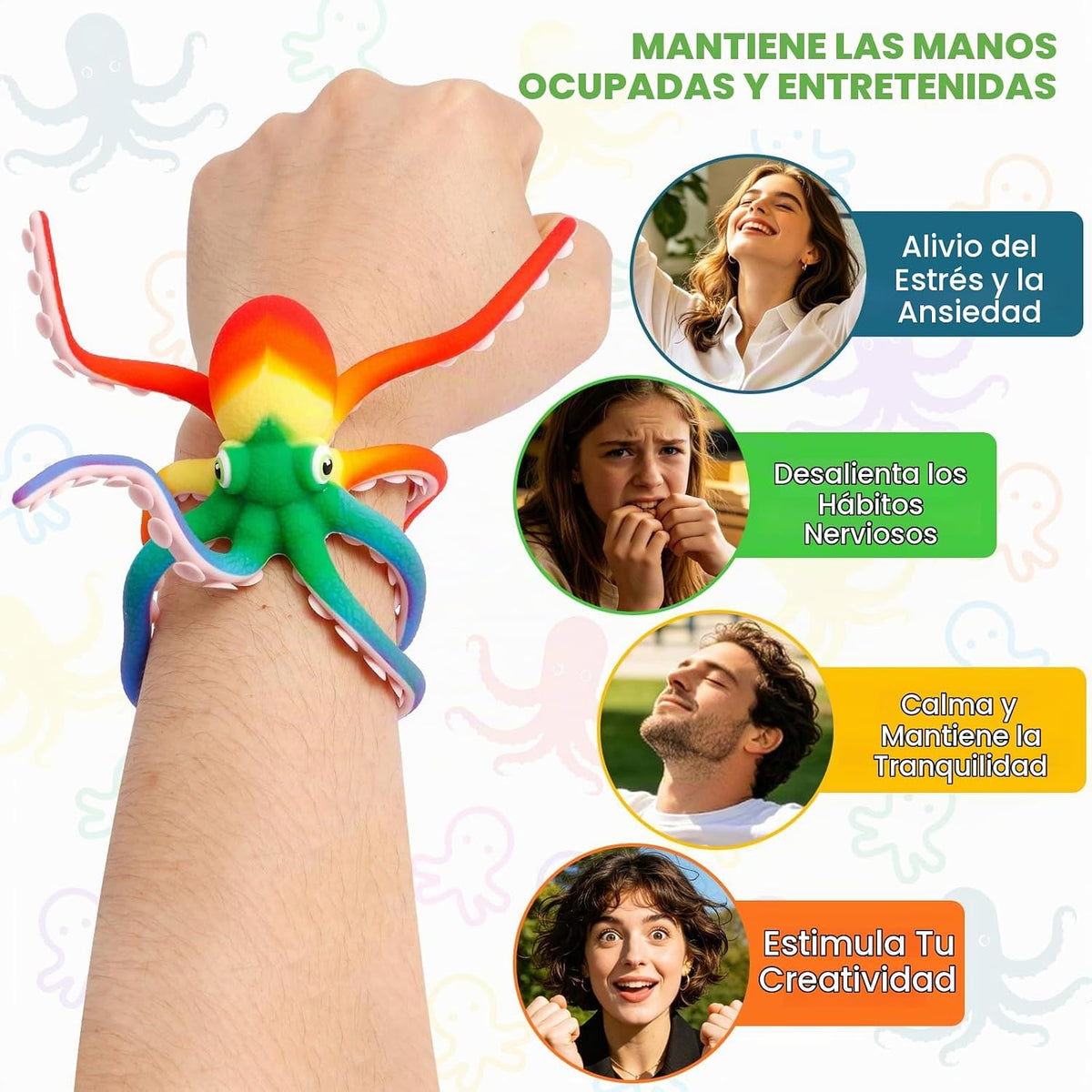 Juguete sensorial para ansiedad de pulpo, juguete sensorial para al...