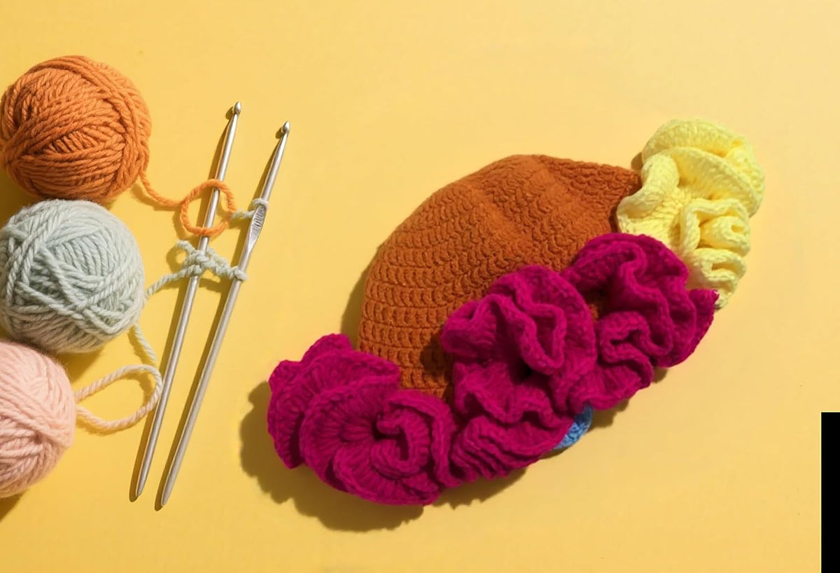 Hshsclth Gorro de ganchillo hecho a mano para mujer con diseño bohe...