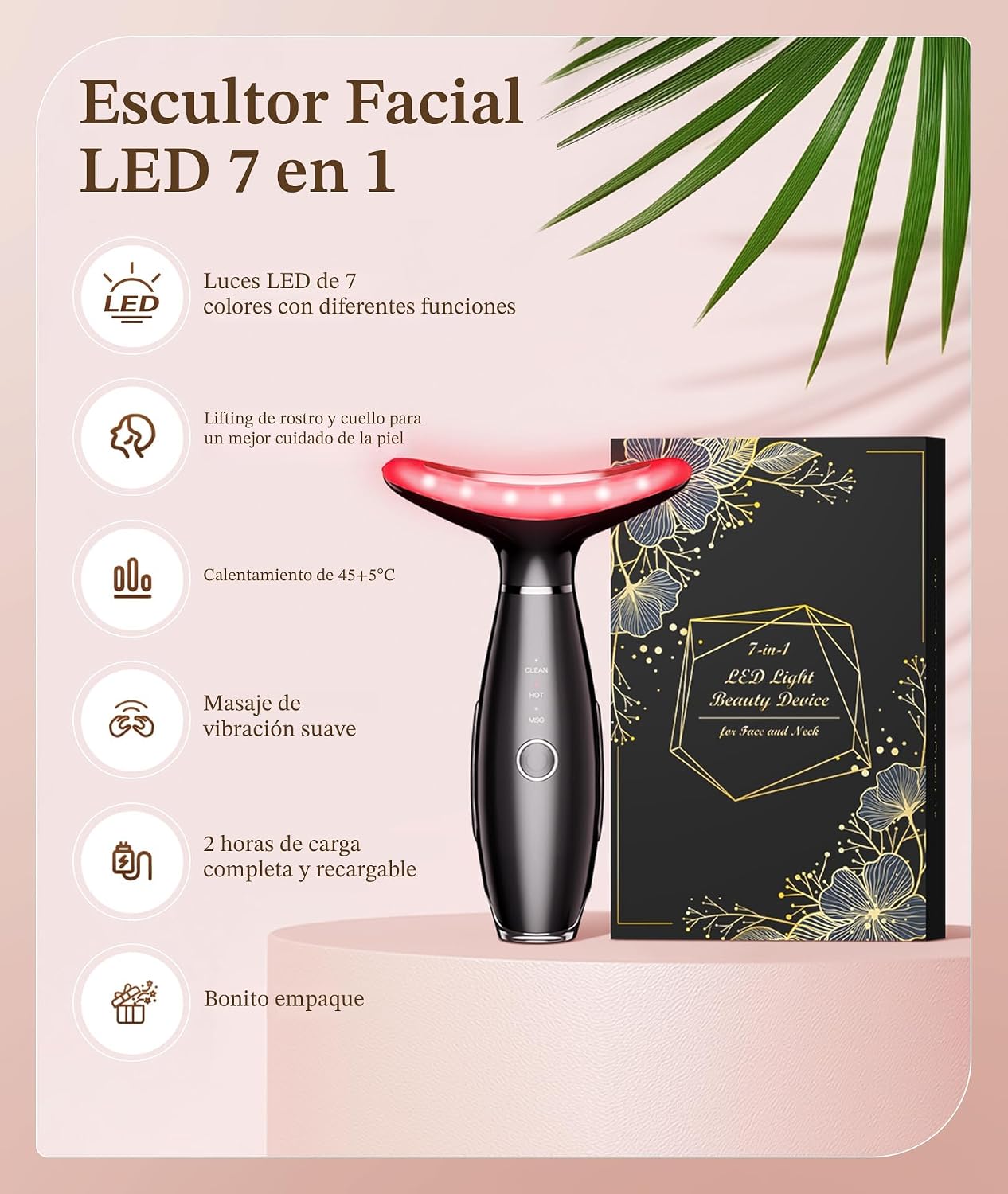 Dopsikn Máquinas Galvanicas de 7 Colores - Terapia de Luz Roja para...