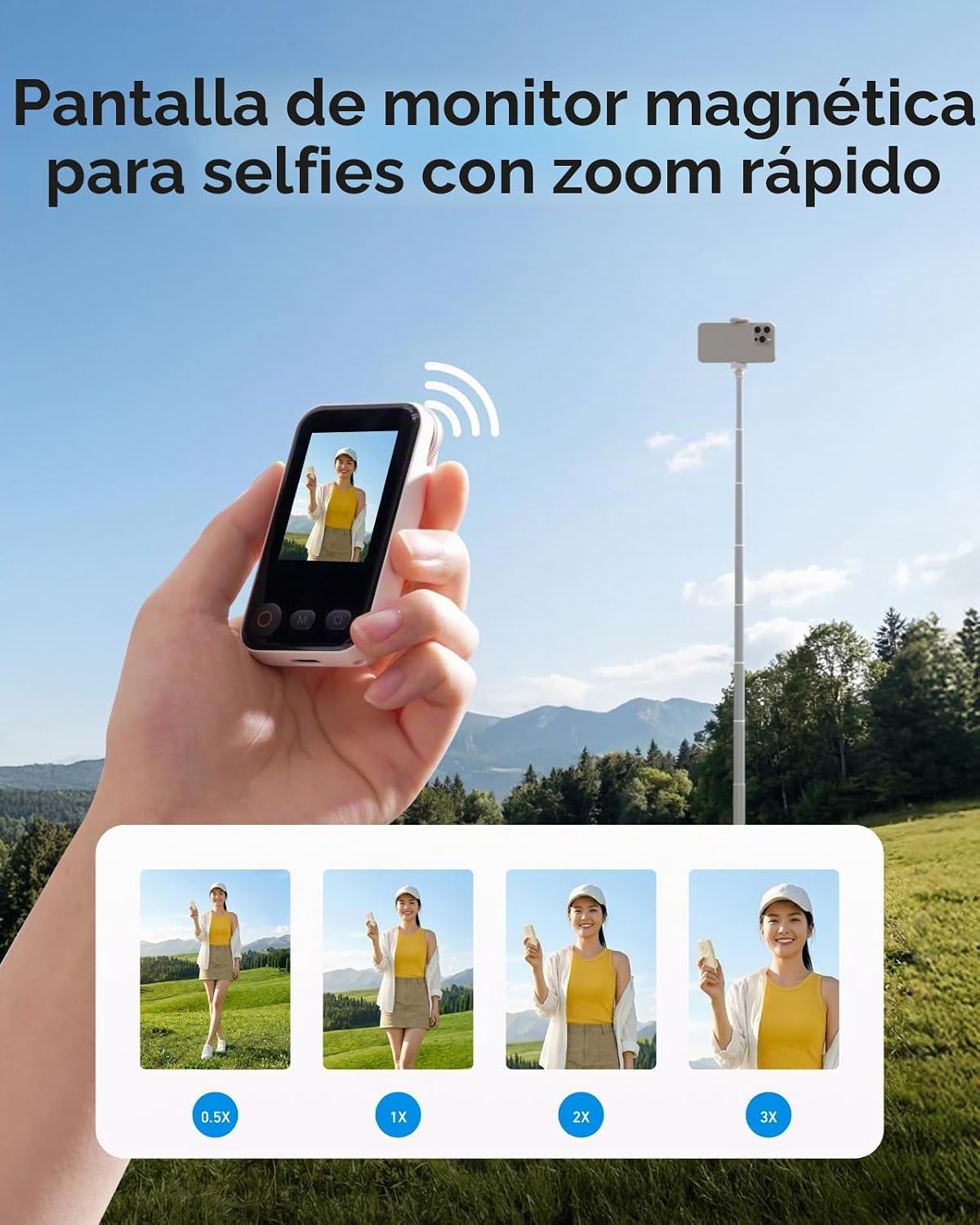 TELESIN Trípode de teléfono de apertura automática rápida de 0.1s p...