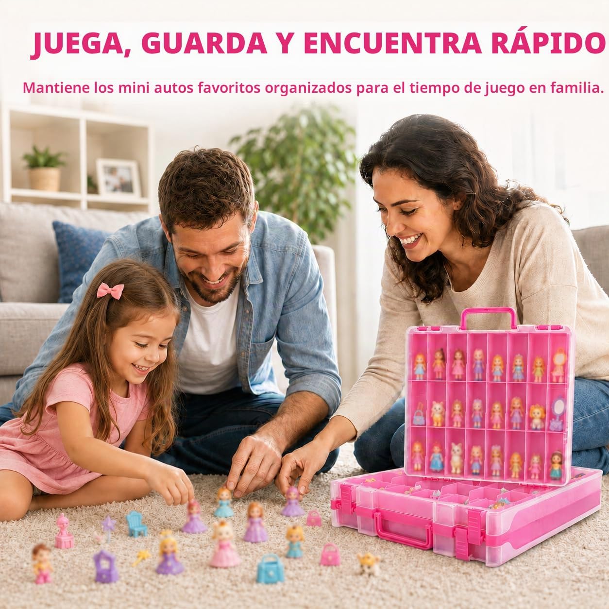 Estuche organizador de almacenamiento de juguetes compatible con au...
