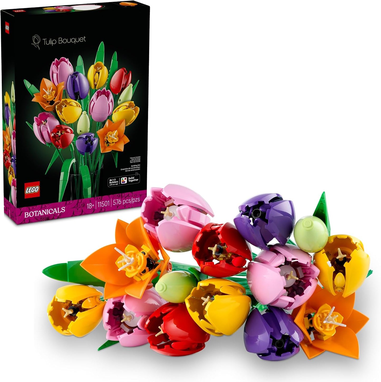 LEGO Botanicals - Juego de construcción de ramo de tulipanes para a...