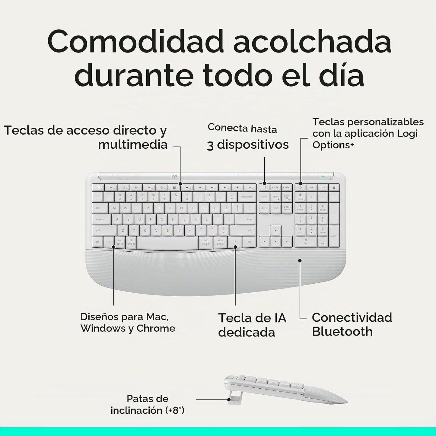 Logitech Signature Comfort Plus Combo MK880 Combo de teclado y mous...