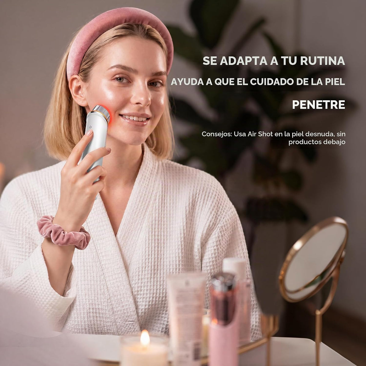 Viconor Masajeador facial, varita de luz roja 6 en 1 para mujeres p...