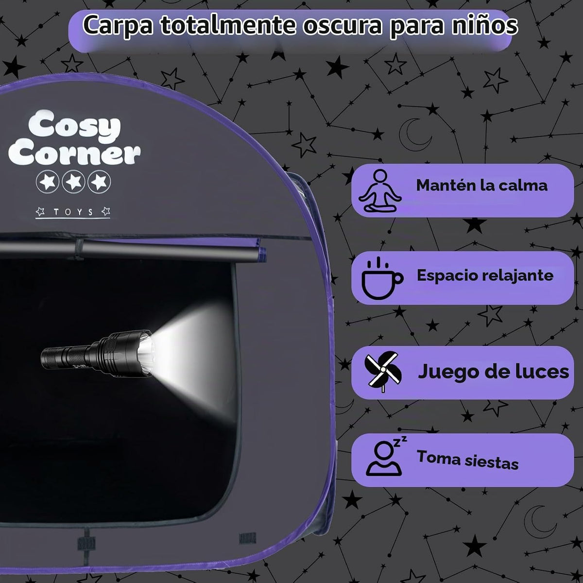 Tienda de campaña sensorial para niños, tienda de campaña desplegab...