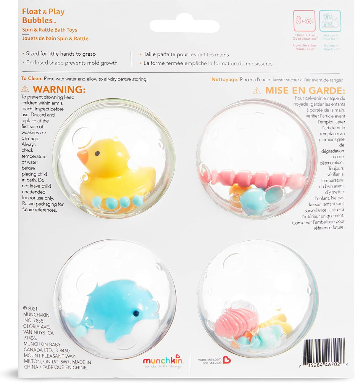 Munchkin® Float &amp; Play Bubbles™ - Juguete de baño para bebés y...
