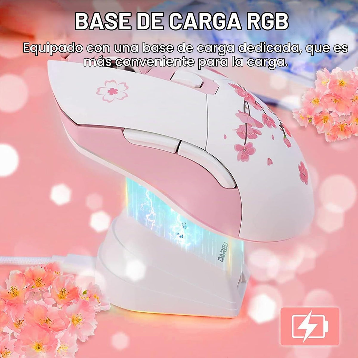 DAREU EK75PRO Sakura Pink Teclado mecánico inalámbrico para juegos...