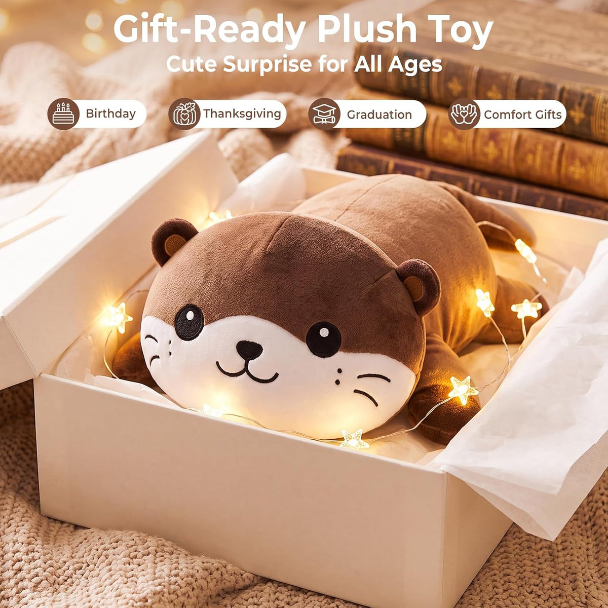 Onsoyours Linda almohada de nutria suave original de 12 pulgadas, j...