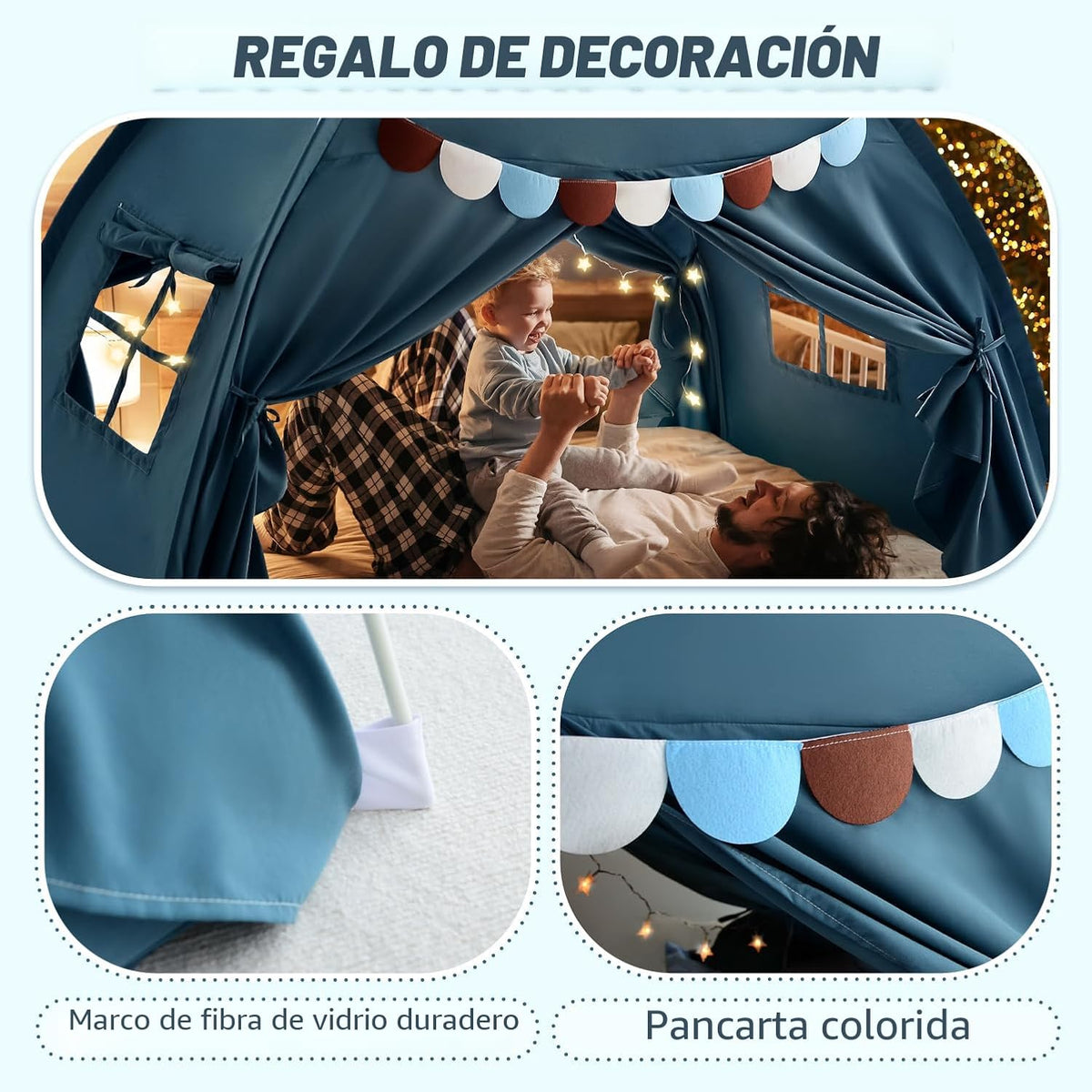 Tienda de campaña con cama individual para niños, tiendas de campañ...