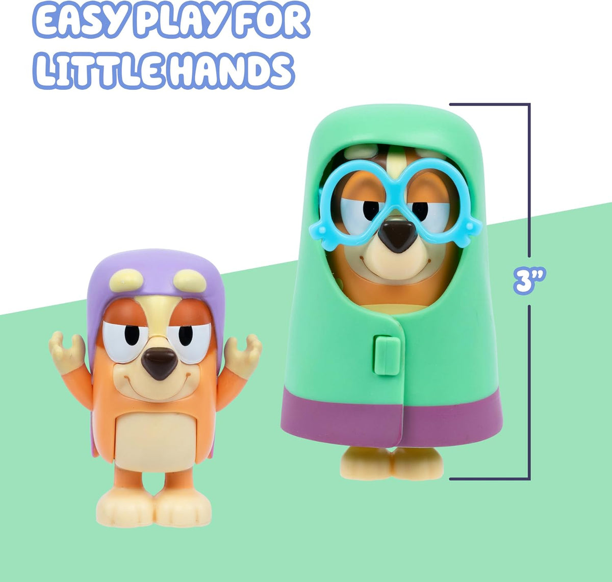 Paquete de 4 figuras de Bluey, ¡Aquí vienen las abuelas!. 4 figuras...