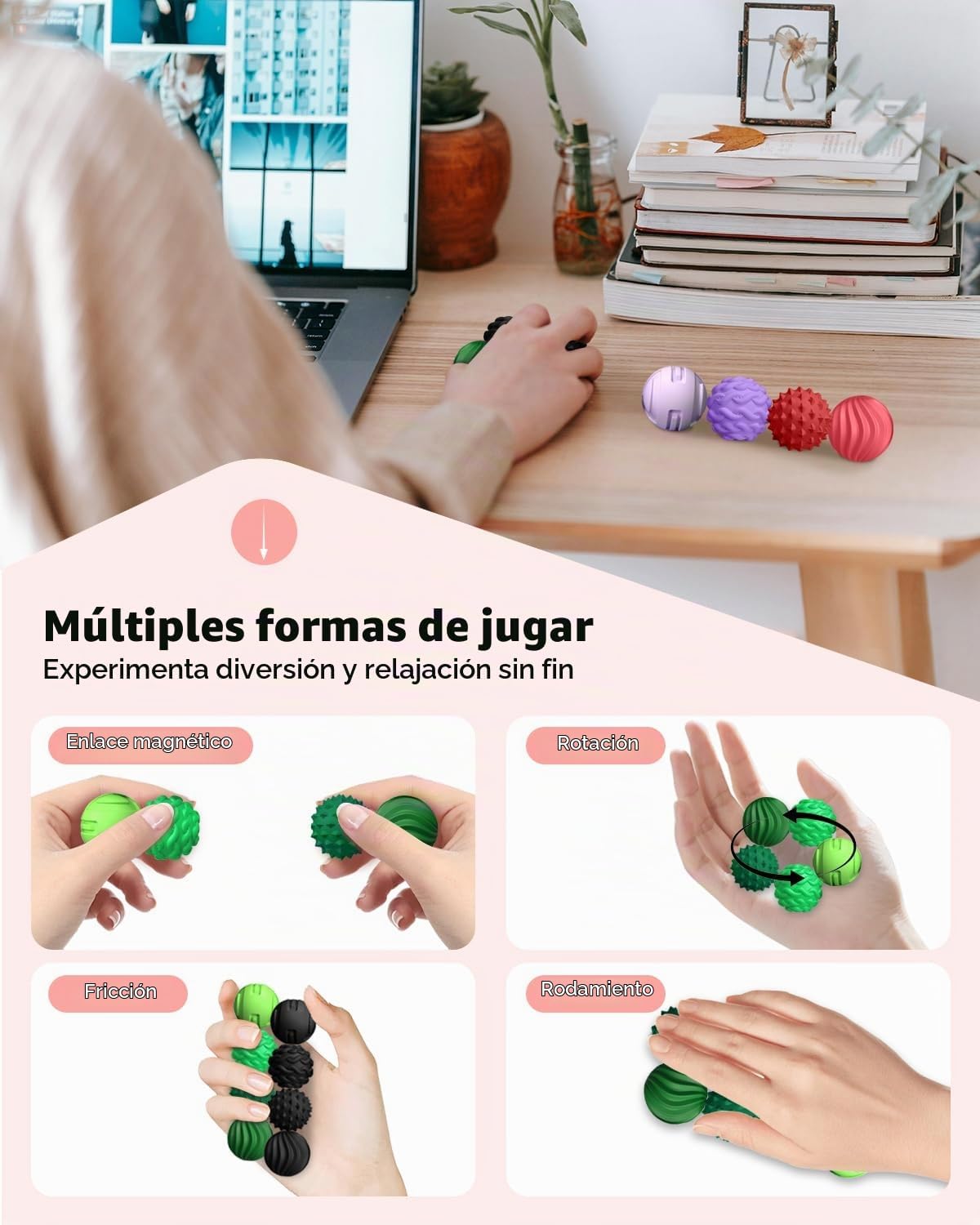 Bolas sensoriales texturizadas del alivio del estrés, juguete de es...