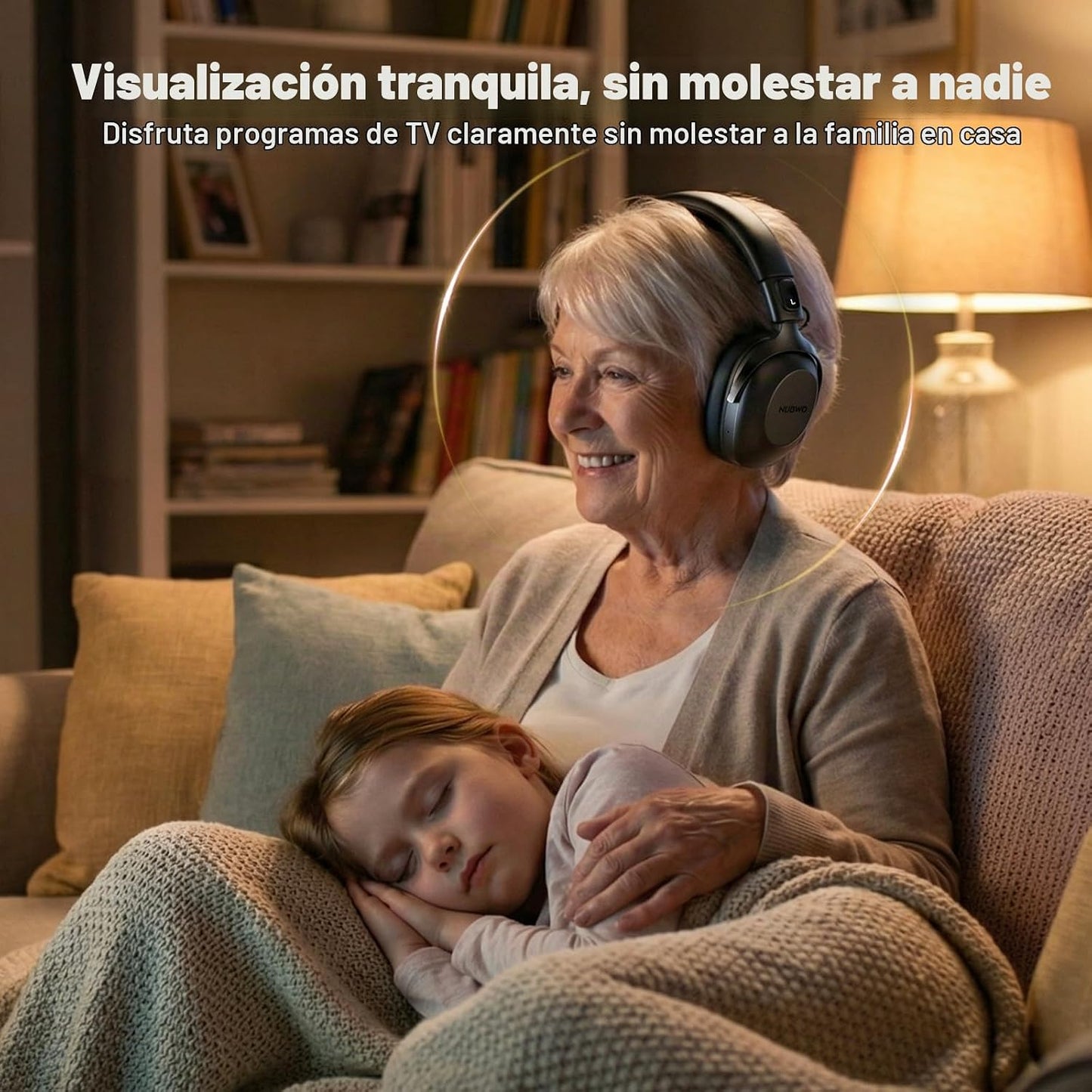 NUBWO Auriculares inalámbricos de TV para personas mayores con disc...