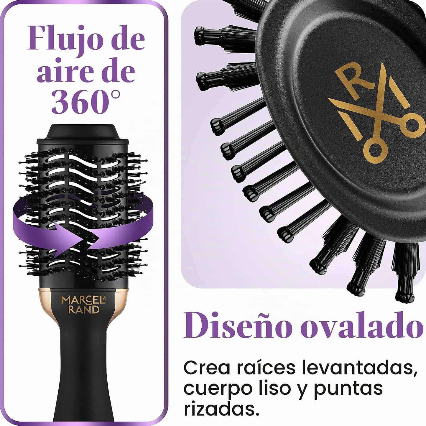 Cepillo secador de pelo ovalado 2 en 1 profesional para mujer, 2.95...