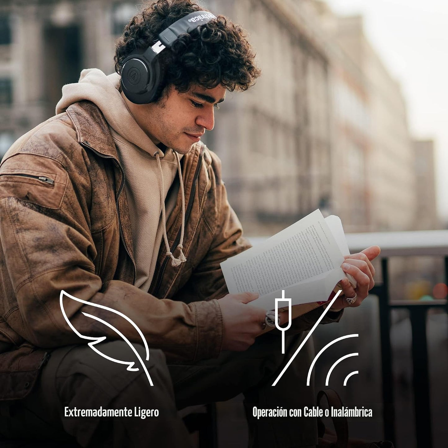 Audio-Technica ATH-M20xBT Auriculares inalámbricos sobre la oreja,...