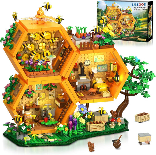 INSOON Bee House - Juego de construcción con luces para adultos, ki...