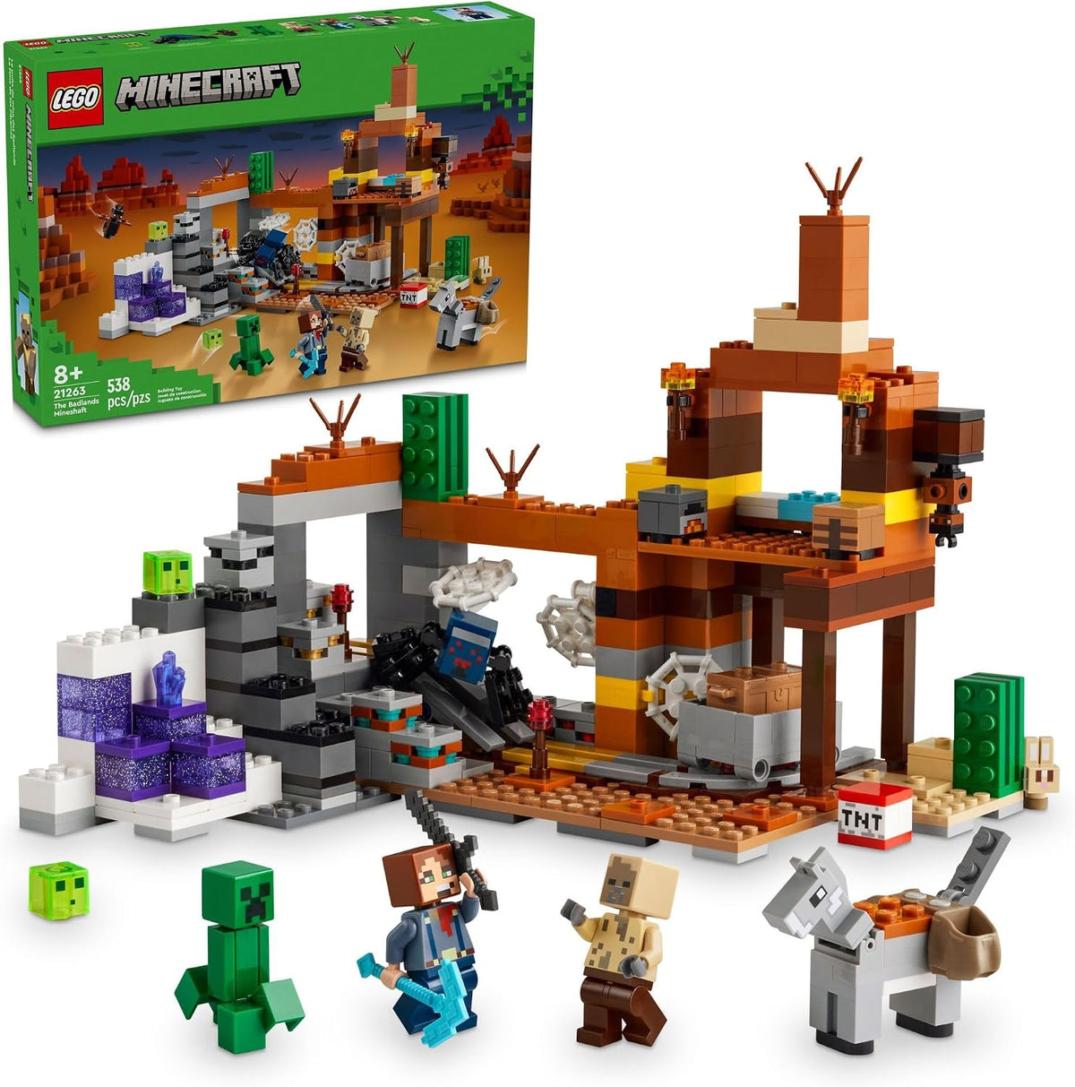 LEGO Minecraft The Badlands Mineshaft Juguete de Videojuego, Set de...