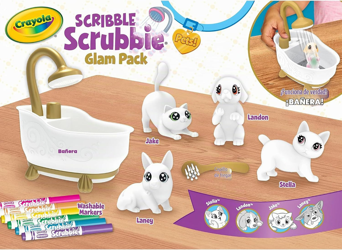 Crayola Scribble Scrubbie Pets - Juego de bañera (2.0, regalo para...