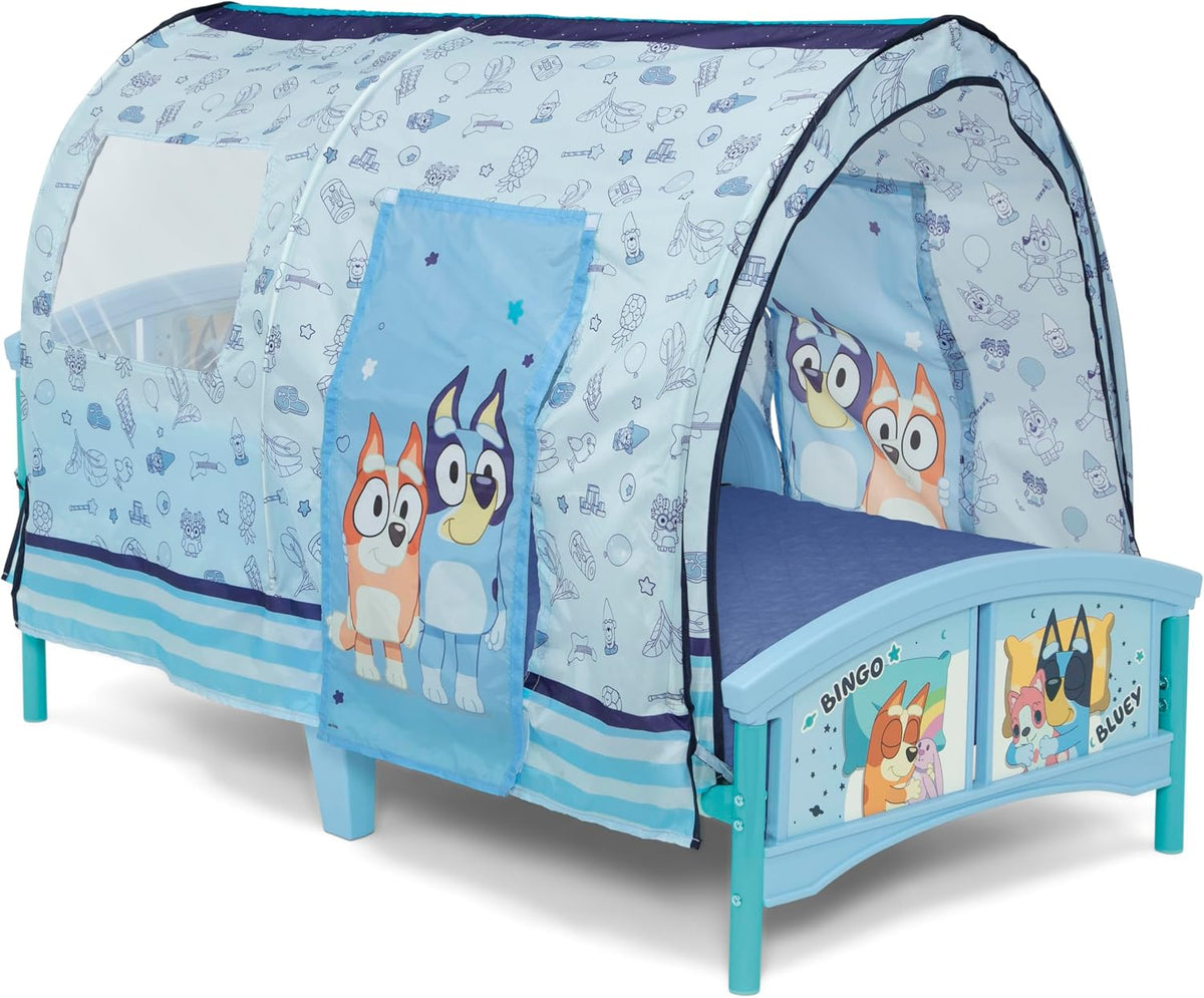Delta Children - Cama infantil de plástico Bluey con tienda
