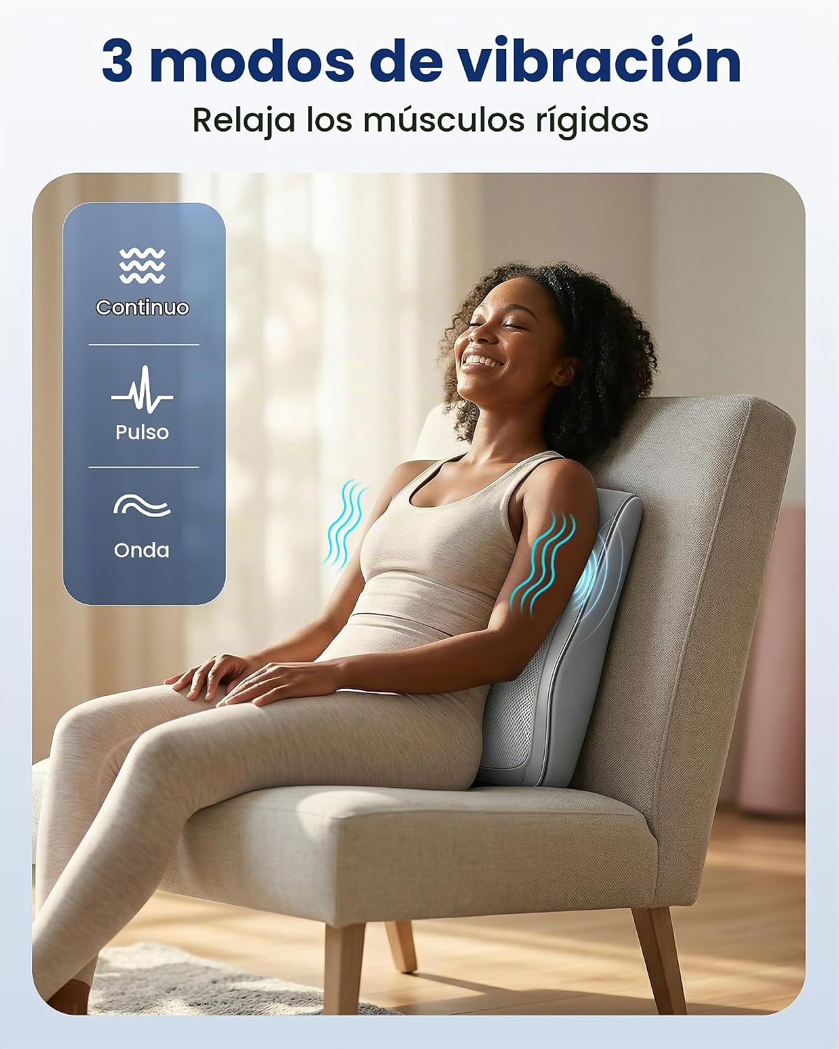 COMFIER Masajeador de espalda Shiatsu con calor y vibración, masaje...