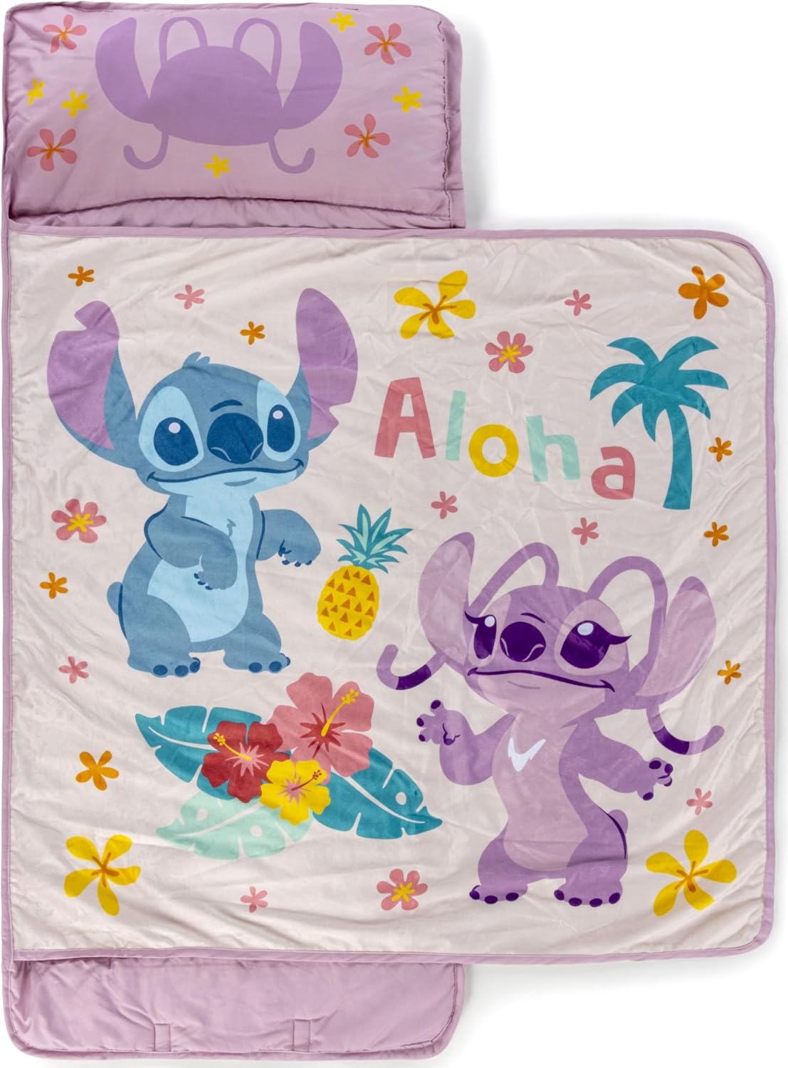 Jay Franco Tapete para siesta para niños con almohada y manta integ...