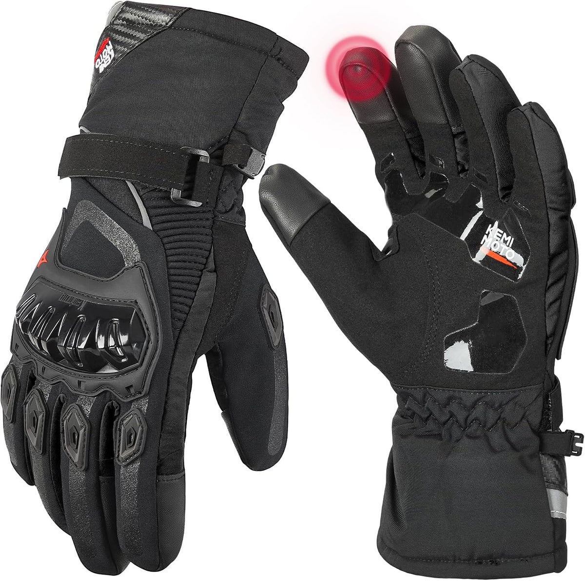 Guantes para moto, invierno, para hombres y mujeres, impermeables