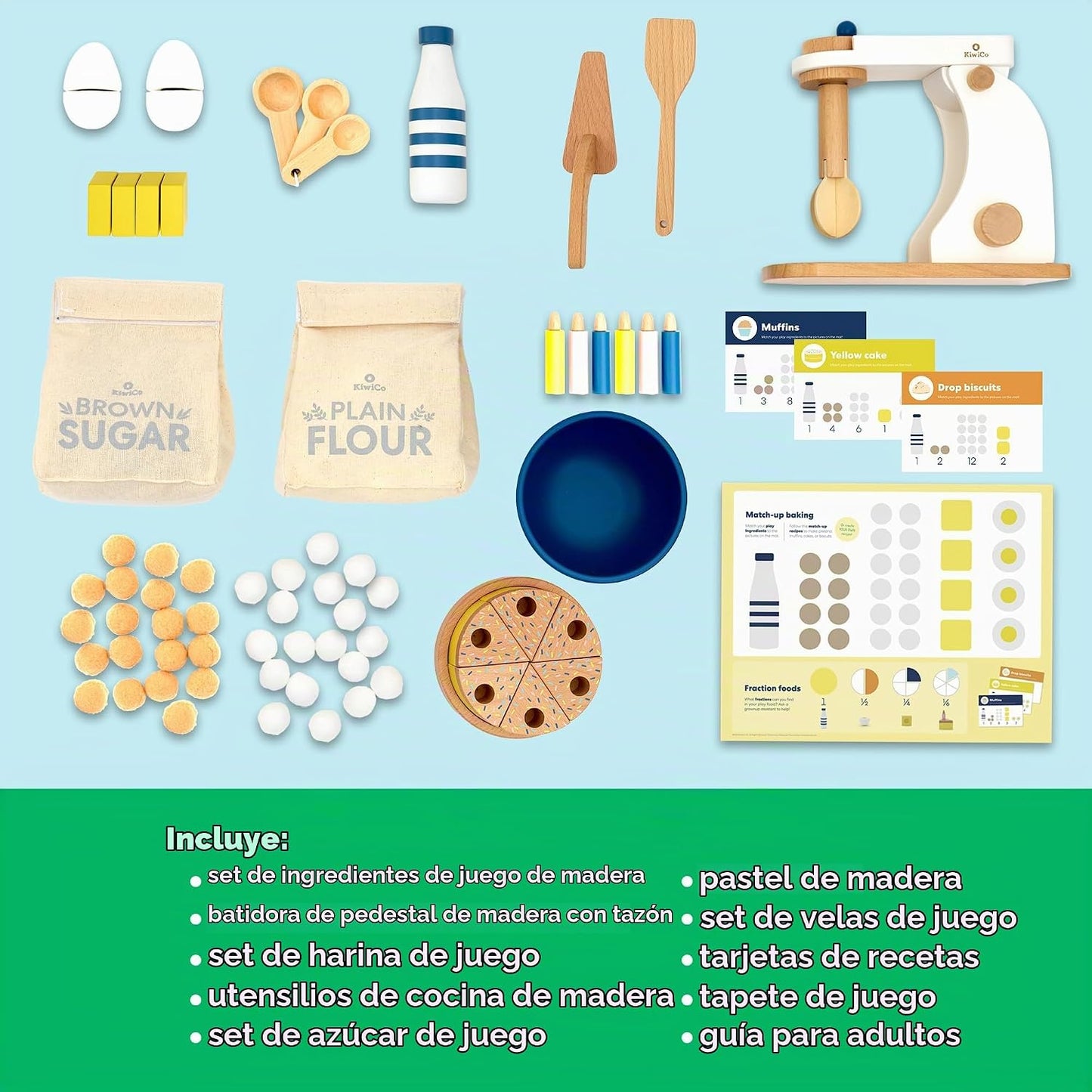 KiwiCo Batidora de Soporte para Hornear | Cocina de Juego | Set de...