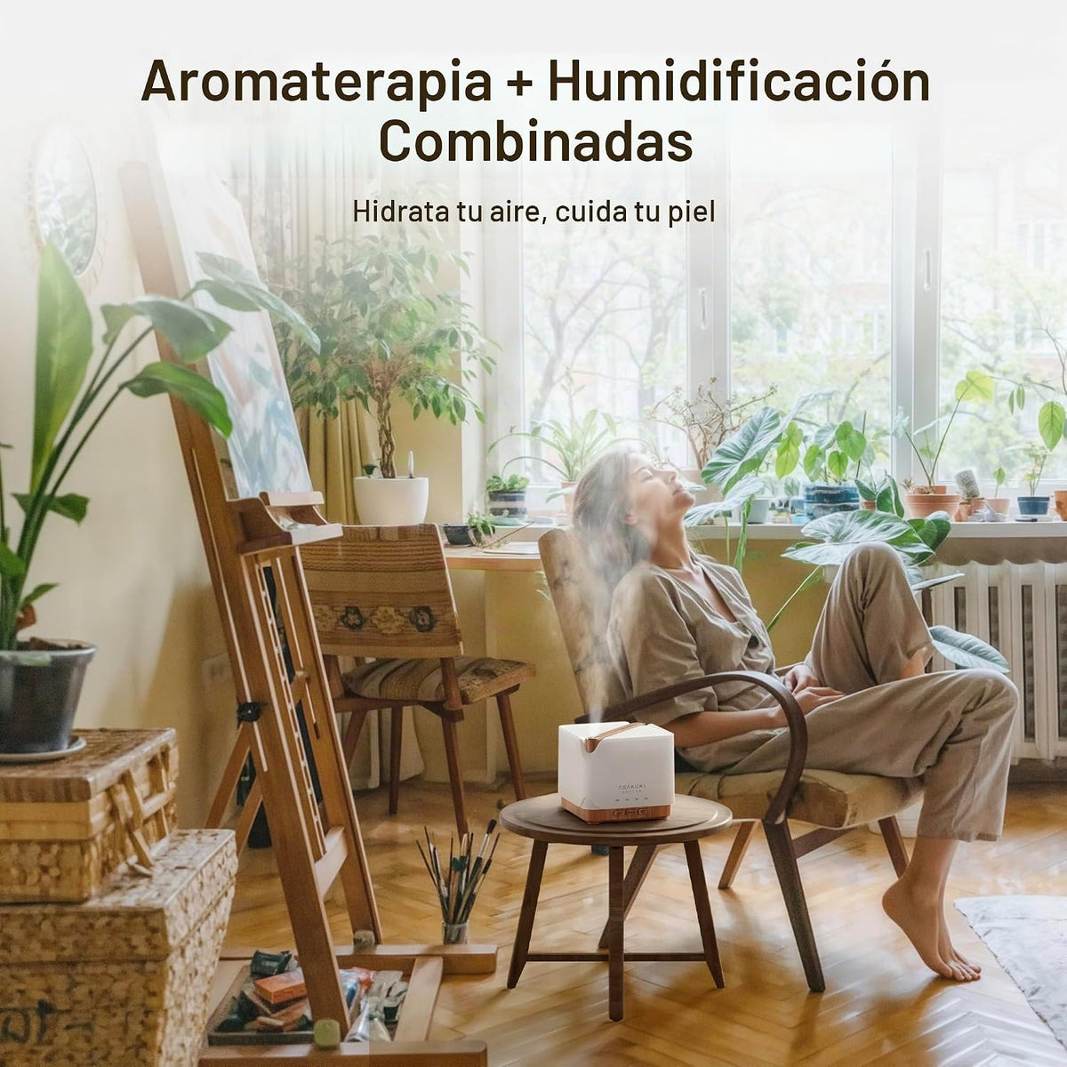 ASAKUKI Difusor de aceite esencial de alta calidad de 23.7 fl oz, h...