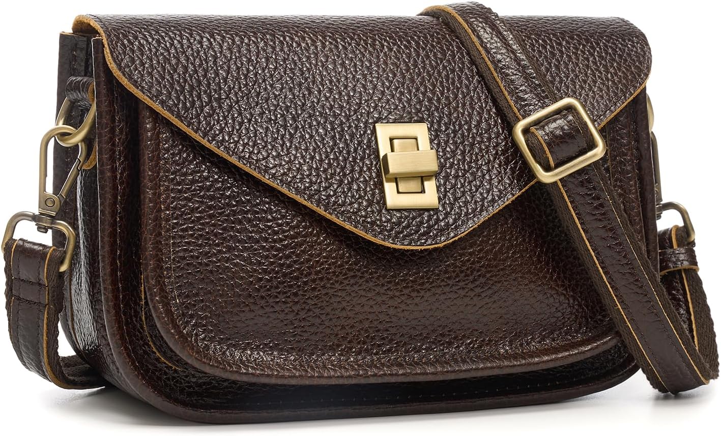 UEIRY Bolsos bandolera de cuero genuino para mujer, bolsos cruzados...