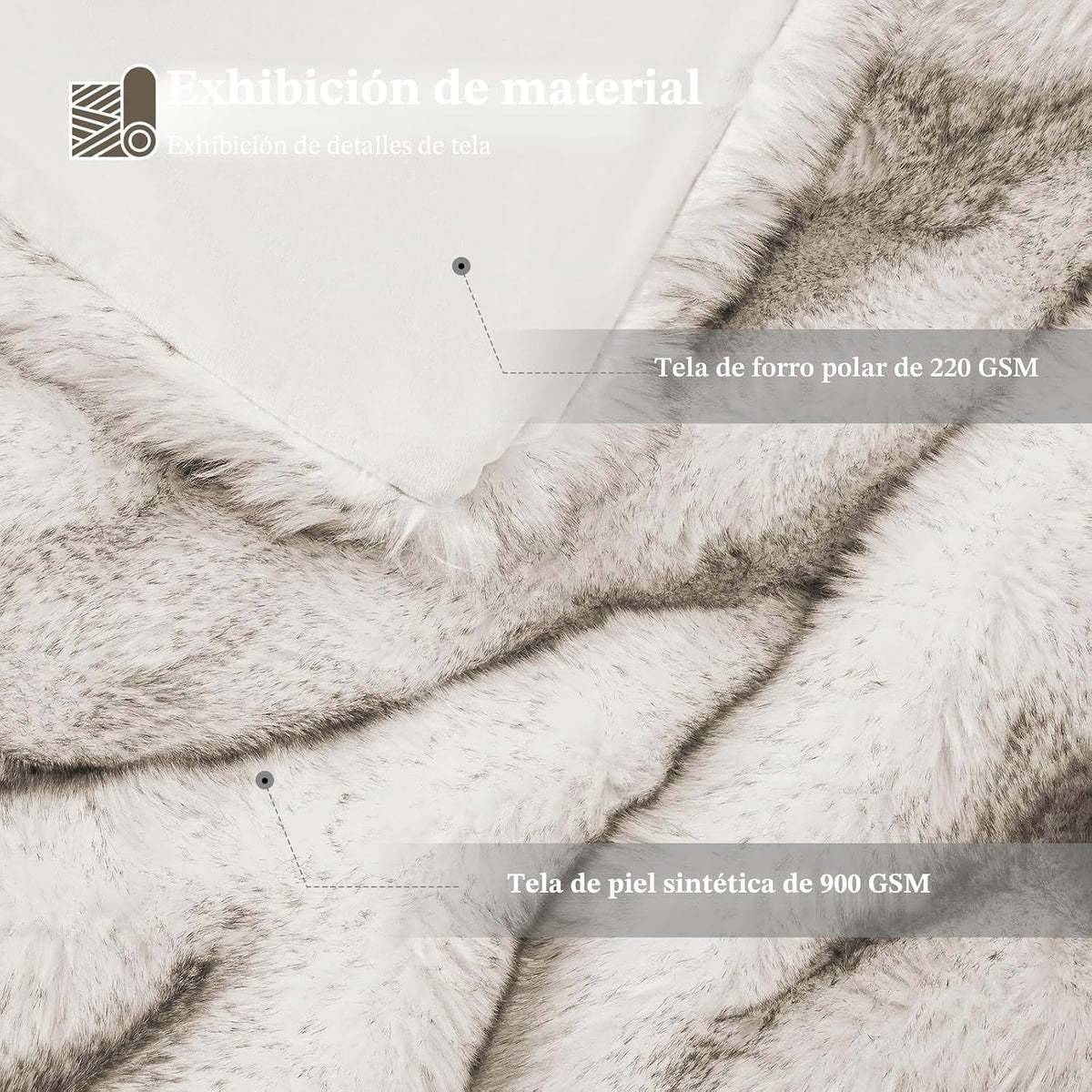 Touchat - Manta de pelo sintético de 1000GSM, cobija súper gruesa,...