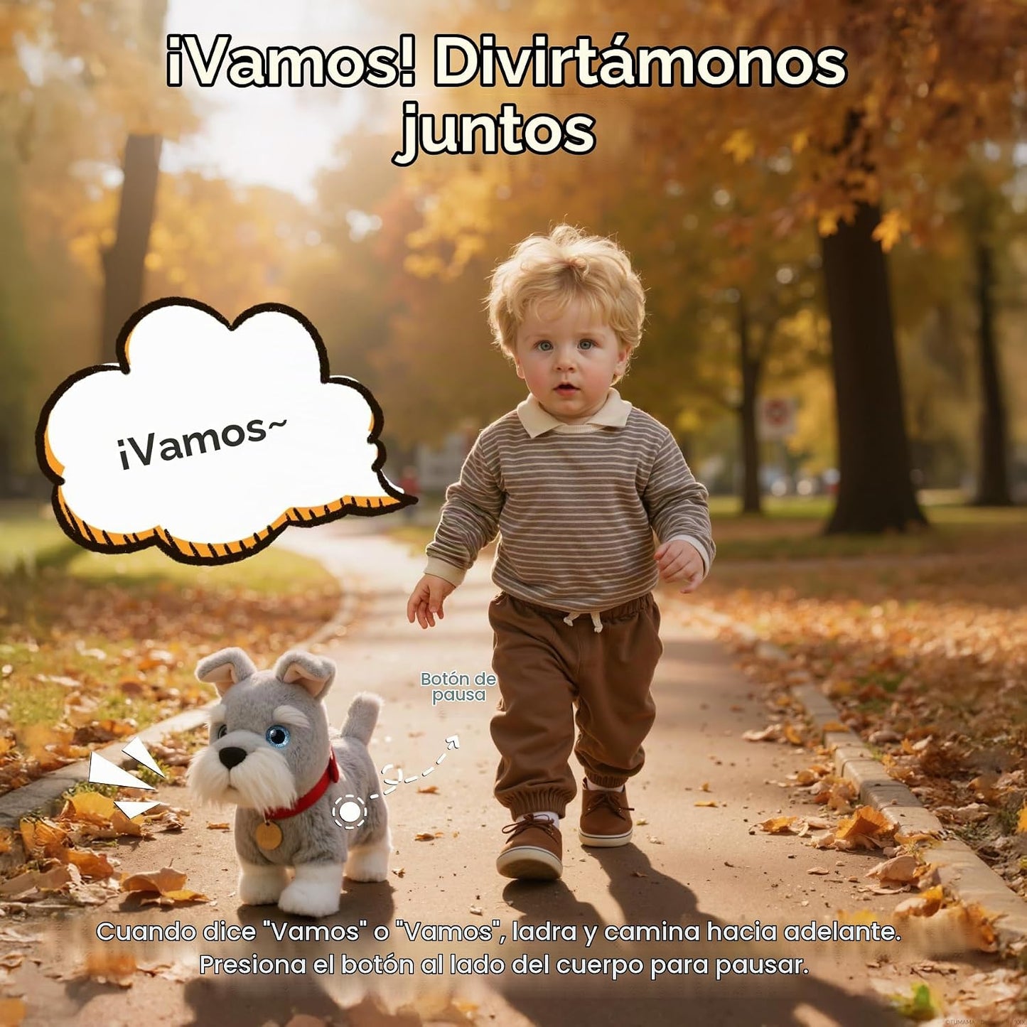 TUMAMA - Juguete electrónico interactivo de peluche para perro, con...