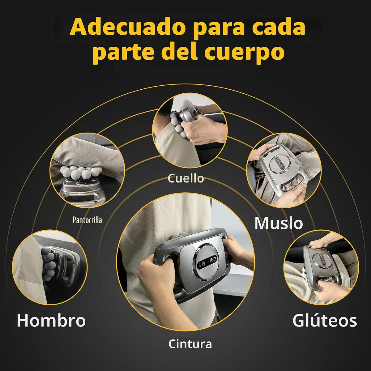 HYUVCX Juego de 18 pistolas de masaje de cabeza, masajeador de perc...