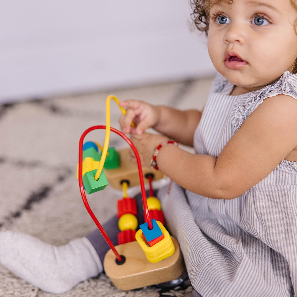 Melissa &amp; Doug First Bead Maze - Juguete educativo de madera pa...