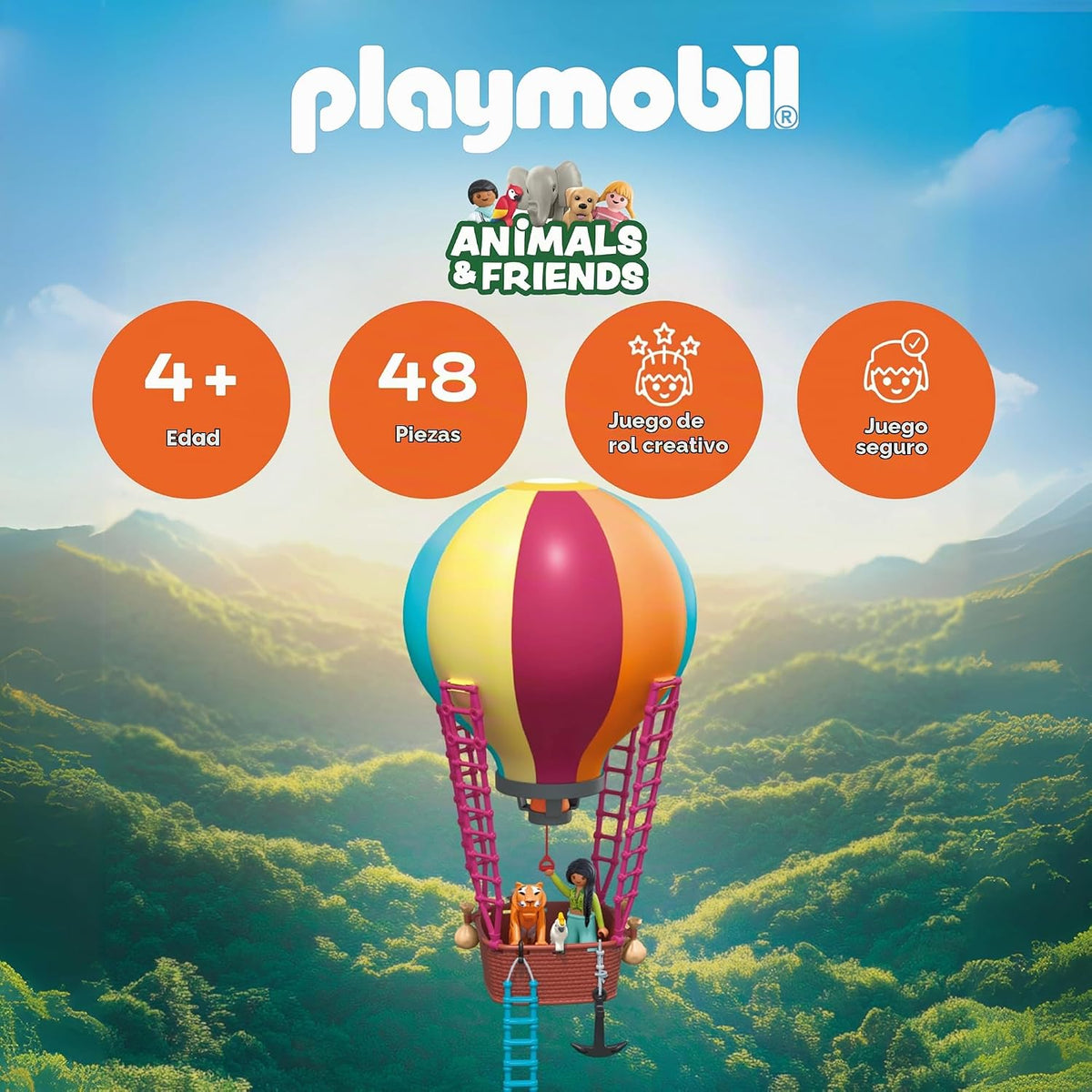 Playmobil | Animales y amigos | Viaje en globo | Juguete a partir d...