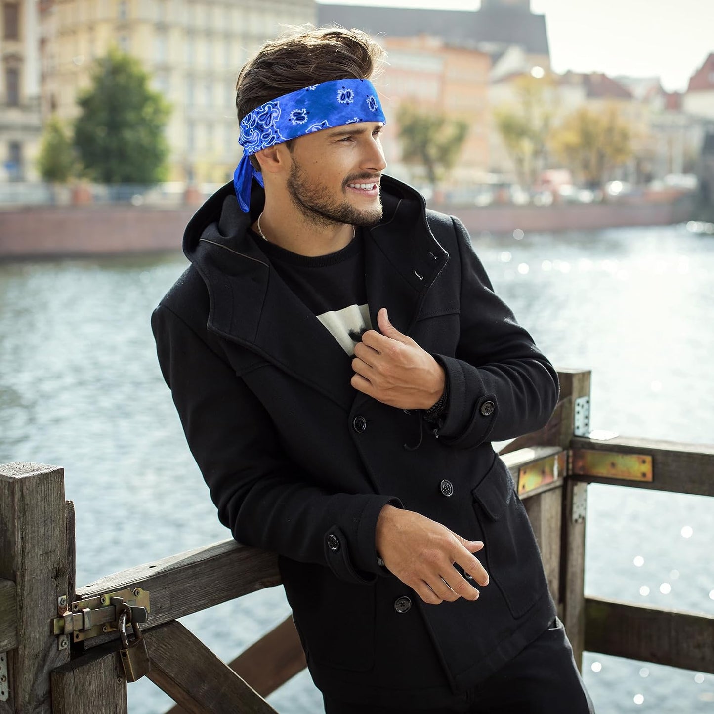 URATOT Paquete de 6 bandanas de algodón con estampado de cachemira...