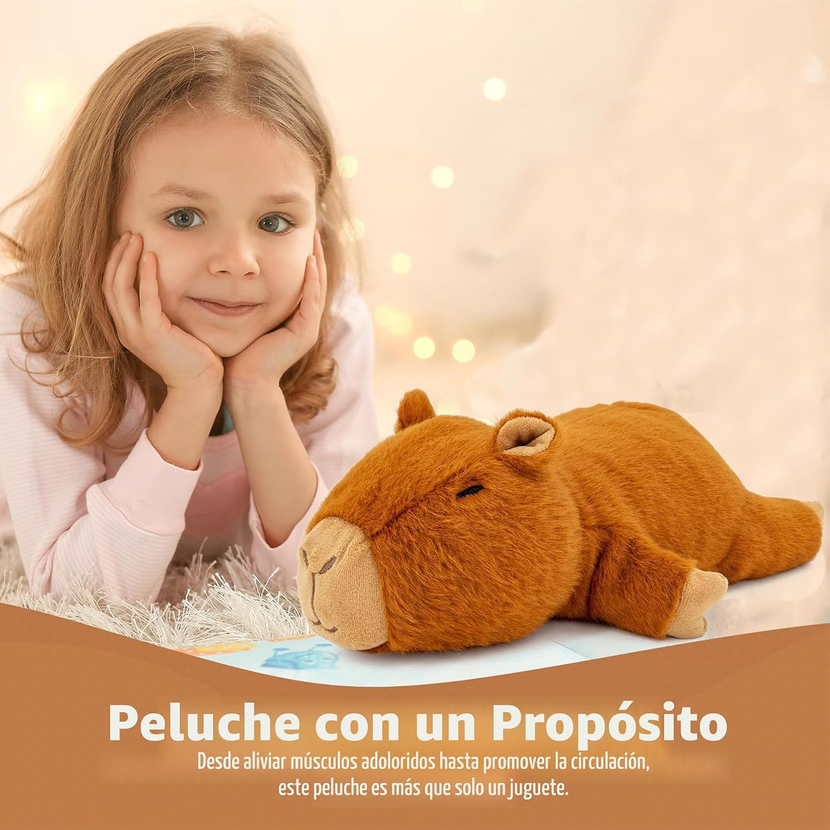Marysun Animal de peluche de Capibara apto para microondas - Animal...