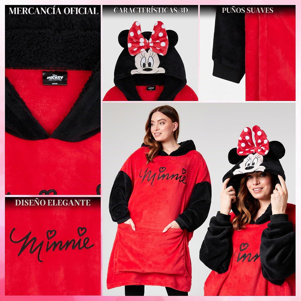 Disney Stitch Blanket - Sudadera con capucha para adultos, 2 en 1,...
