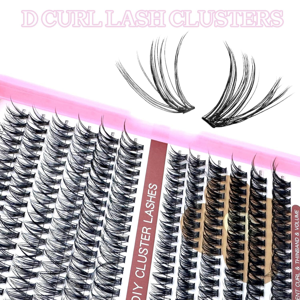 SLSXNL Extensiones de pestañas en racimo D de 10-16 mm, 30D 40D, 24...