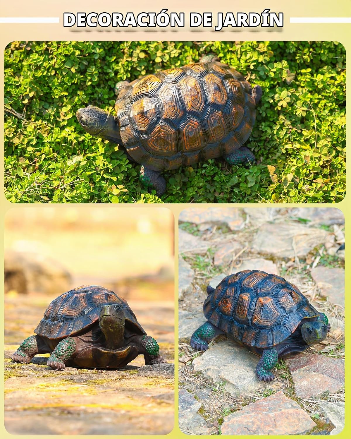 Sdeetesamjun - Estatua de tortuga, escultura de jardín de resina pa...