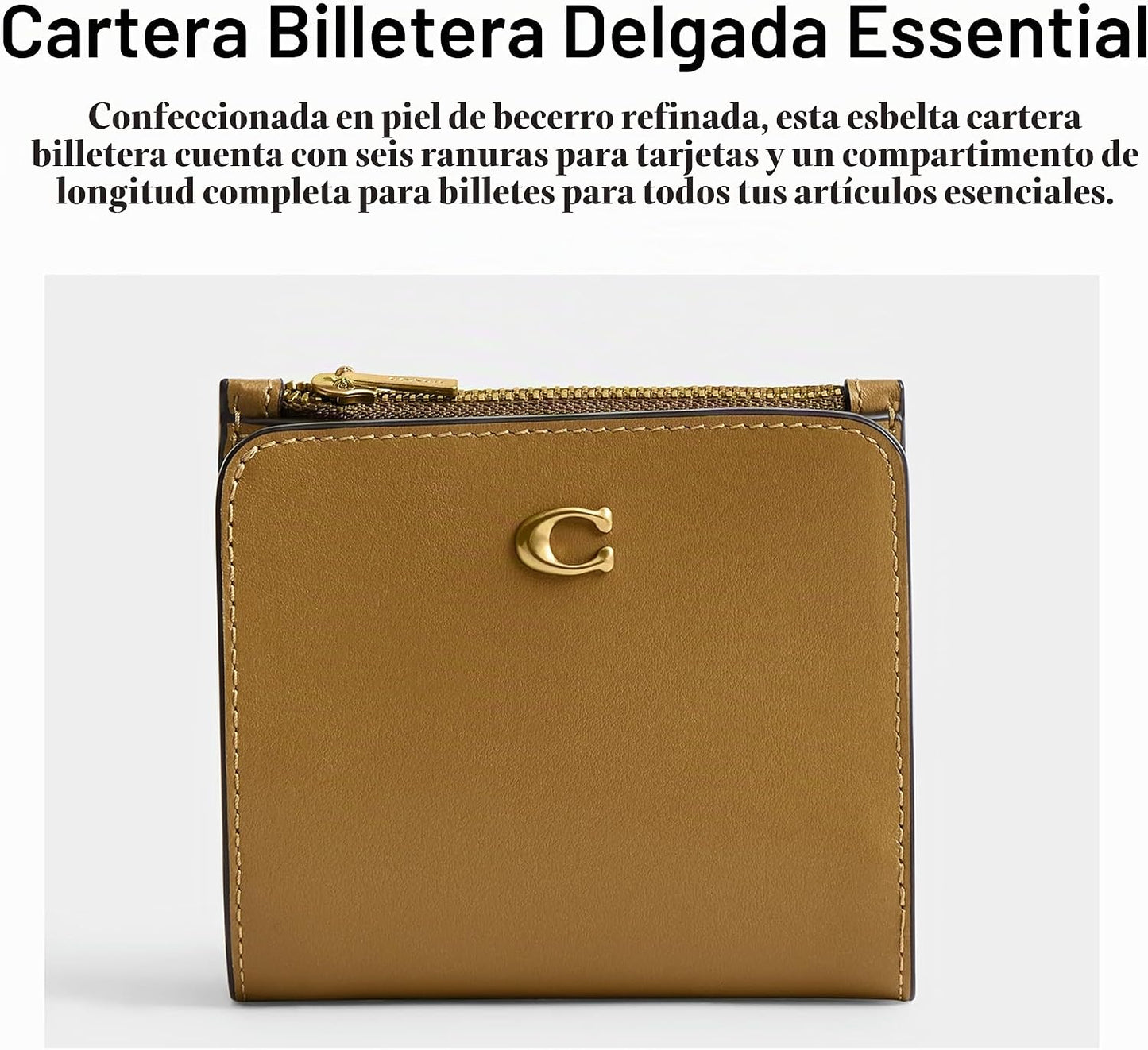 Cartera Billetera Esencial delgada con revestimiento de lona de la...