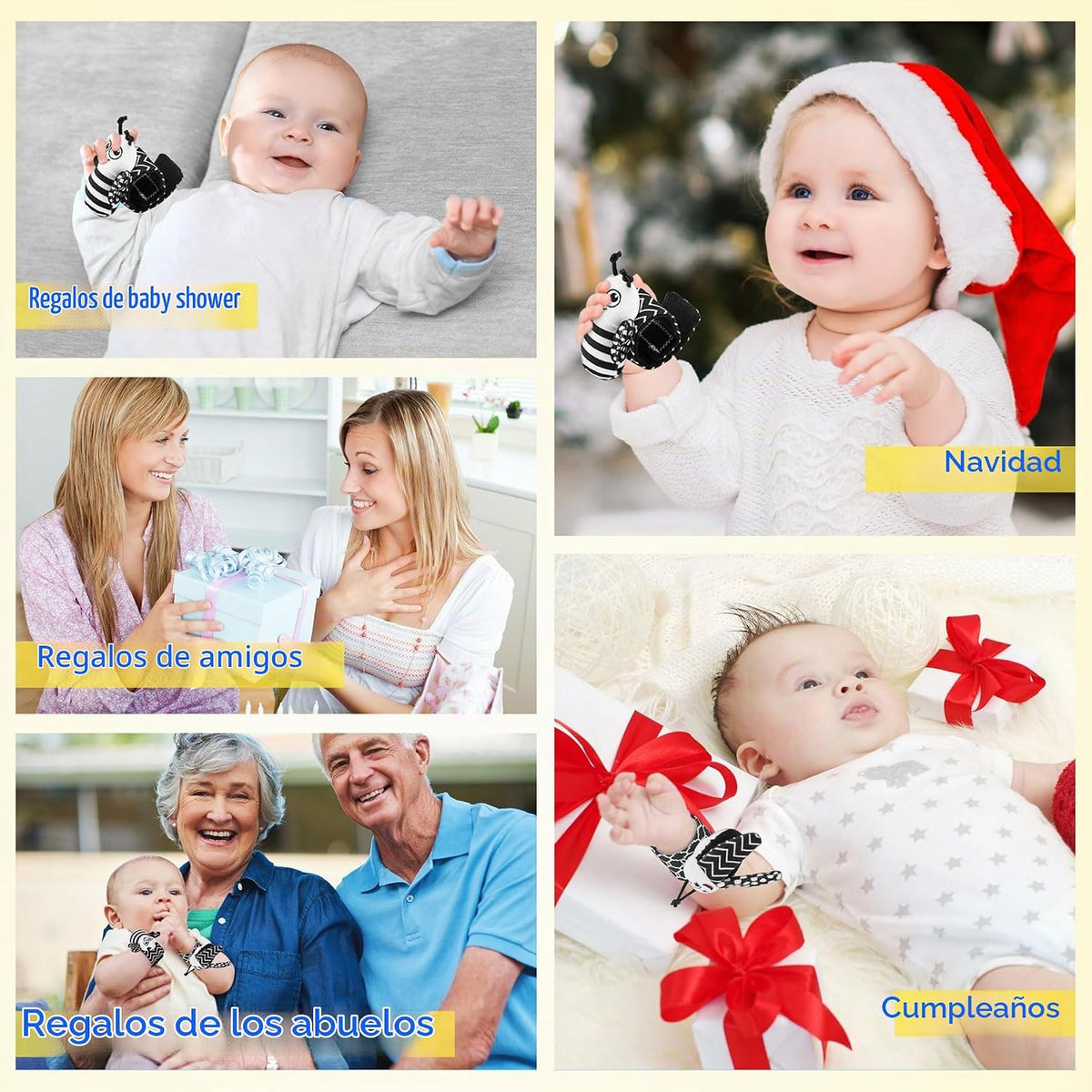 Zendstanding Juguetes para bebés de 0 a 6 meses \u2013 Juego de cal...