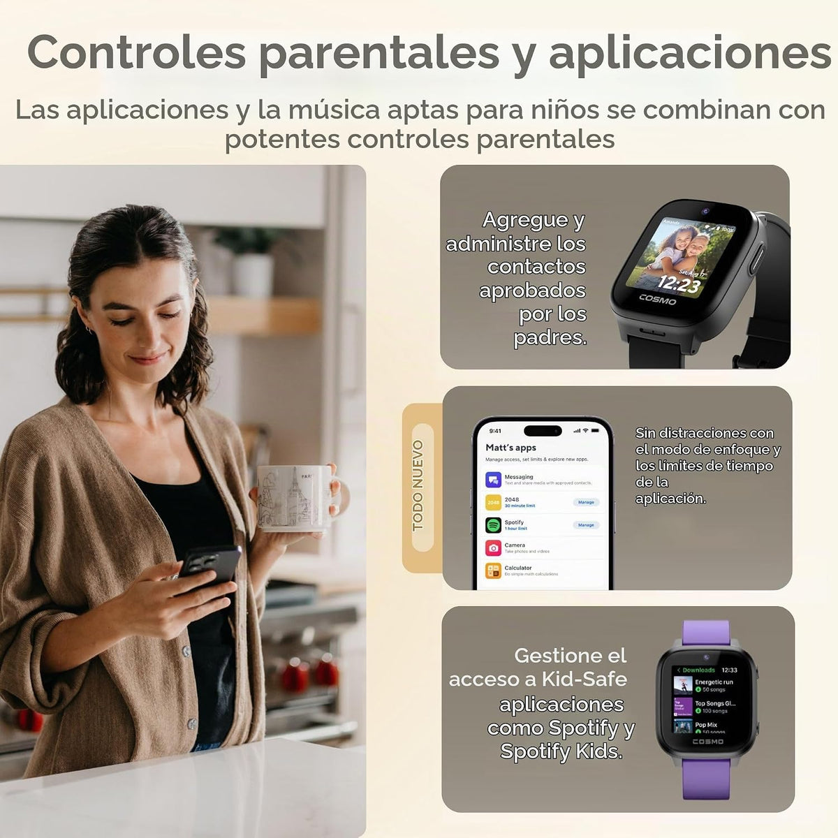 JrTrack 5 Kids Smart Watch de Cosmo | El mejor reloj de teléfono se...