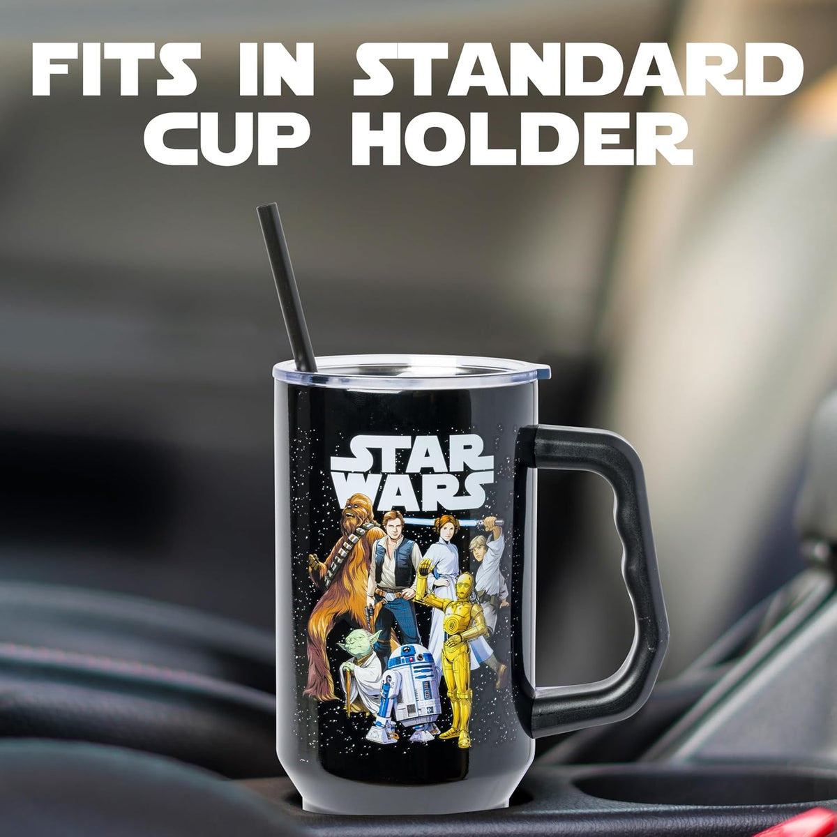 Silver Buffalo Star Wars - Vaso de acero inoxidable de doble pared,...