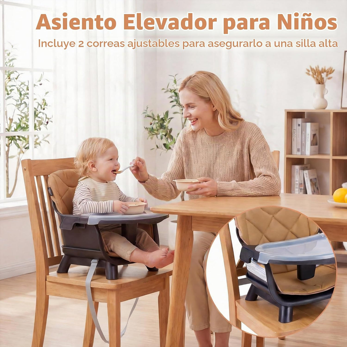 HONEY JOY Silla alta para bebé, silla alta convertible 9 en 1 para...