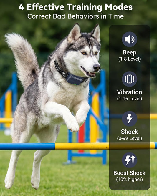Collar de choque para perros para 2 perros con control remoto, rang...